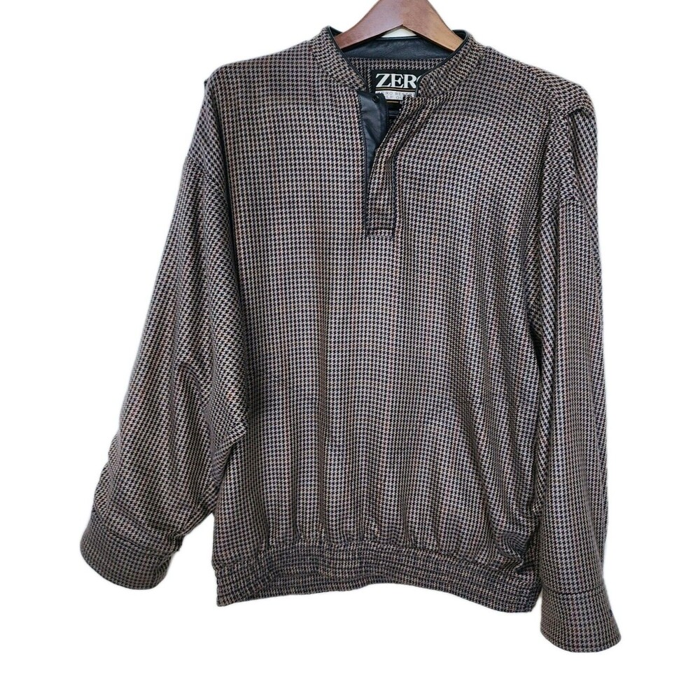 Vintage Zero Restriction Golf Pullover Jacket Large Silk Cashmere Wool USA Made